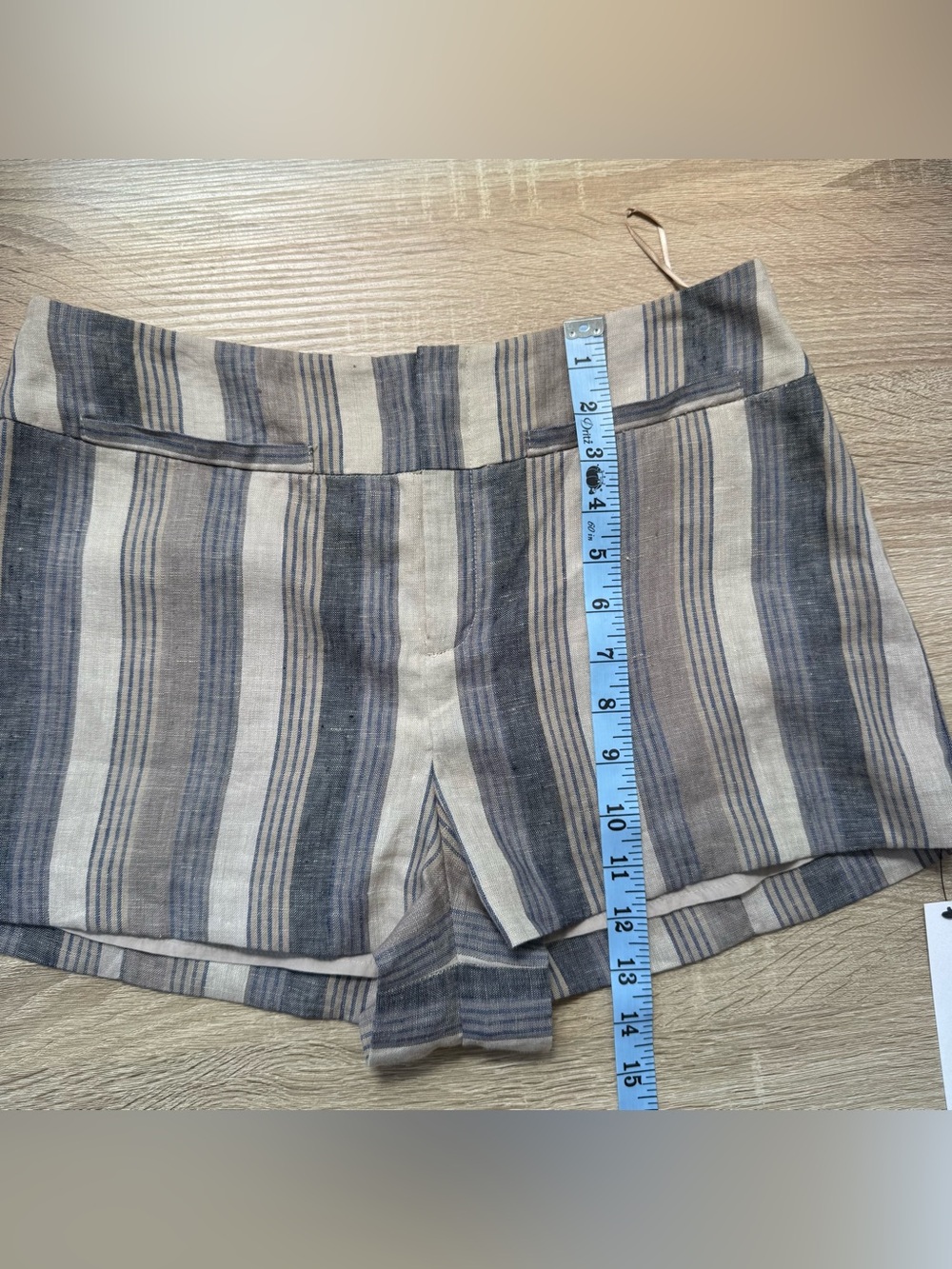 NWT Reformation Everett Linen Shorts Cannes Stripe 6 - Picture 13 of 17